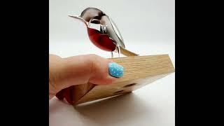 A Robin hand-crafted from recycled cutlery.
