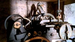 All Saints' Church Wickhambrook - Clock mechanism striking 12 o'clock