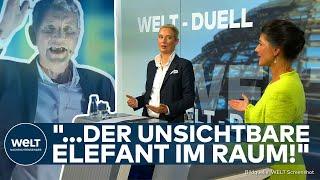 TV DUEL: Wagenknecht vs. Weidel! Cuddling, controversies – no coalition? Dispute about Höcke!