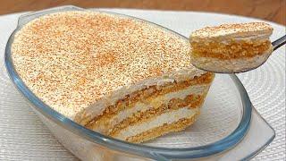 The most delicious homemade dessert in 15 minutes that melts in your mouth! No bake recipe!