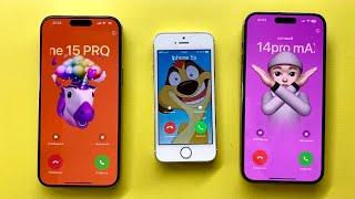 8Minutes of beautiful Incoming Call iPhone 11pro/ 12,14pro max vs 15pro max Second Line Call to Hold