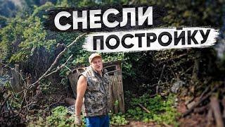 Купили заросший участок, расчищаем границу к соседям