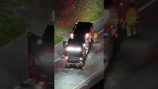 Crews Extinguish Truck and Brush Fire on I78 #automobile #firefighter