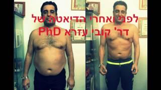 דיאטה לפני ואחרי חיטוב הגוף בשיטת Diet2All, קובי עזרא דיאטה, קובי עזרא ירידה במשקל, קובי עזרא השמנה