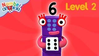 Six | Full Episode - S2 E1 | Numberblocks (Level 2 - Orange 🟠)