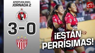 XOLOS 3-0 NECAXA | JORNADA 2 | APERTURA 2024 LIGA MX FEMENIL | RESUMEN | CALIENTE TV 