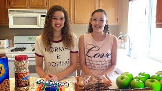 Chocolate Caramel Candy Apples DIY Recipe!!  (Haschak Sisters)