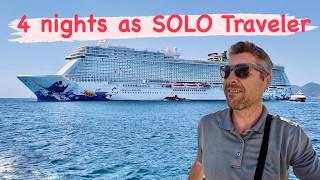 Insight NCL Norwegian ESCAPE, cruising the Mediterranean Sea as solo traveler