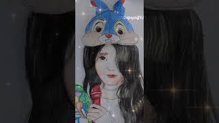 How to draw a colourfulllll IU #and blackpink Lisa#리사 연필 드로잉(IU)