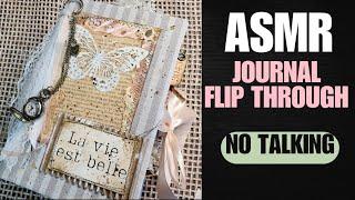ASMR Junk Journal Flip Through 'La vie est belle' (No Talking) #junkjournalideas #asmrpaper
