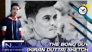 How to draw The bong guy | Kiran dutta | NandaCreations