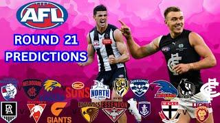 AFL ROUND 21 TIPS + MARGIN COMP