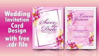 Wedding Invitation card Design - CorelDRAW Tutorial