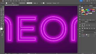 Neon Text Effect  - Adobe Illustrator