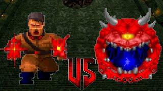 Adolf Hitler vs Cacodemon - DOOM Monster Infighting - NPC BOSS Battle