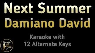 Damiano David - Next Summer Karaoke Instrumental Lower Higher Female & Original Key