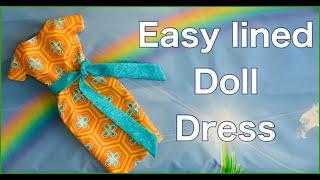 Doll Clothes Sewing Tutorial / How To Sew an Easy Lined BJD Doll Dress / Going Shopping Pattern