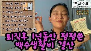 [백수통장오픈] 퇴직후 1년동안 맘껏 쓴돈 까발리기  (퇴직금,여행비용,자산공개) 욜로하다졸도