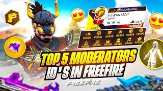 Top 5 ₹10,00,000 MODERATOR ID Collection in Free Fire  - Garena Free Fire