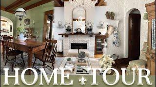 Historic Home Tour: English/French Country Style Interiors Decorated with Thrifty Secondhand Decor!