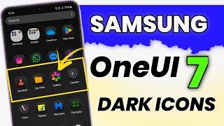 Install Samsung OneUI 7.0 Dark Icon Pack In Any Samsung Phones | S23 S24 S22 S21FE S23FE A54 A34 A14