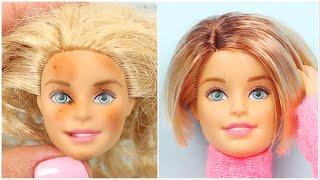 DIY BARBIE HAIRSTYLES AND DOLL CLOTHES IDEAS WITH USING SOCKS AND PEN DRAWING