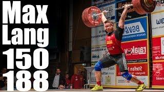 Max Lang (81.8kg) 150kg Snatch 188kg Clean and Jerk - Weightlifting Bundesliga 2019-02-16