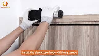 How to install BEAMNOVA heavy-duty door closer, Black