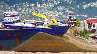 LEGO Ships Break Through Dams - Flood And Tsunami Dam Breach Experiments - Sinking LEGO Ships