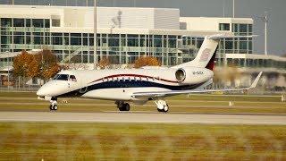 VipJet Embraer ERJ-135BJ Legacy 600 M-IMAK departure at Munich Airport Abflug München Flughafen