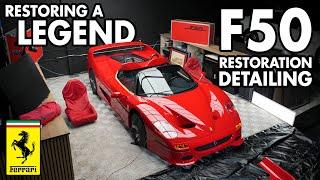 Restoring a Legendary Ferrari F50: Dry Ice Cleaning, Paint Correction & Interior Transformation!