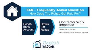 How does the Rehab get paid for with a hard money loan with The Investor's Edge (FAQ)