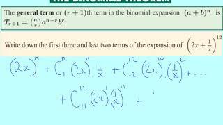 The general term in a binomial expansion