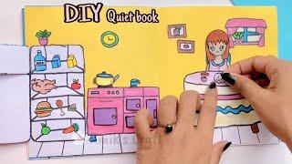 How to make quiet book dollhouse | Paper quiet book dollhouse | playing with paper quiet book