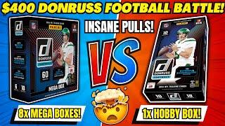 *1 HOBBY BOX vs 8 MEGA BOXES OF 2024 DONRUSS FOOTBALL! (INSANE PULLS!)