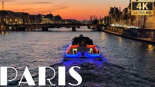 [Paris France 4K 60FPS HDR Walking Tour] Paris Sunset Walk 24/March/2025