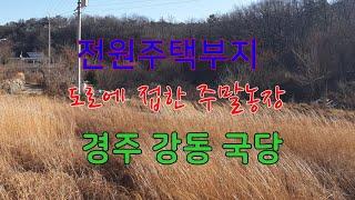 283. 국당리 전원주택부지 매매 강동면 주말농장매매 경주 세컨하우스매매 중명리와 국당리는 같은 동네입니다 도로에 잘 접해 있는 남향 땅매매