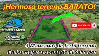 ️ #19 VENDIDO HERMOSO TERRENO BARATO DE 4 MANZANAS EN CHALATENANGO