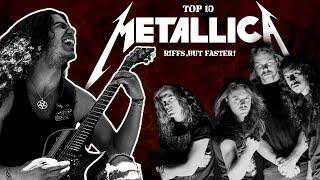 Top 10 METALLICA Riffs but FASTER