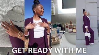 GET READY WITH ME in Chicago | Homegoing Service: MAKEUP + OUTFIT + NAILS + FRAGRANCE