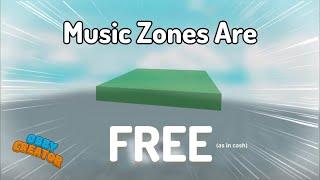 Obby Creator just made MUSIC ZONES FREE!