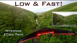 Zcon Twin FPV Wing - High Speed Low Flying  Inc. DJI Goggle 2 DVR 