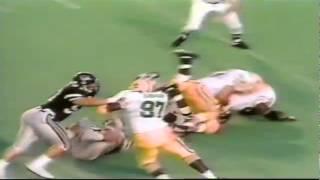 Oregon DT Marcus Woods sacks Texas Tech QB Jamie Gill 9-14-91