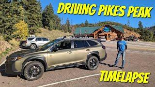 Driving Pikes Peak in a Turbo Subaru - (Timelapse)