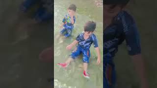 My dear children enjoying in the lake #calmdown #youtubeshorts