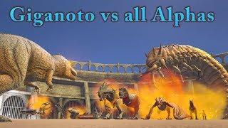 Giganotosaurus VS All Alpha Predators || ARK: Survival Evolved || Cantex