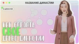 Как сделать СВОЁ Древо Династии | Обзор готового шаблона | The Sims