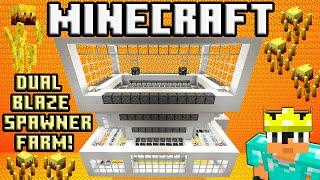 Minecraft: Building Ultimate Dual Blaze Spawner XP Farm!