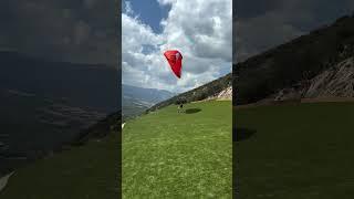Can you believe this all fits in a 2kg backpack?? #shorts #paragliding #takeoff