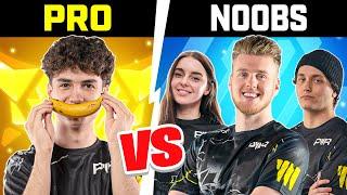 3 NOOBS VS 3 ROCKET LEAGUE PROS!